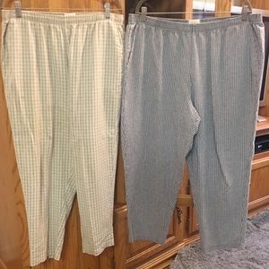Bundle of 2 pair Capris size 20 WP Gingham Pull On